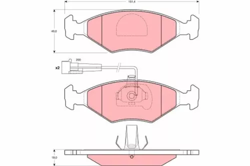 Brake Pad Set, disc brake TRW GDB1340)