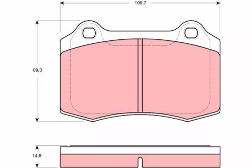 Brake Pad Set, disc brake TRW GDB1513)