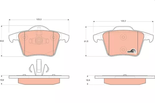Brake Pad Set, disc brake TRW GDB1566)