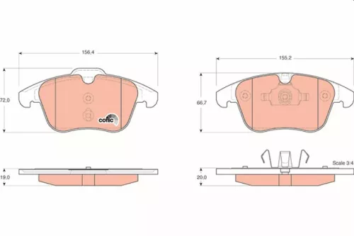 Brake Pad Set, disc brake TRW GDB1683)