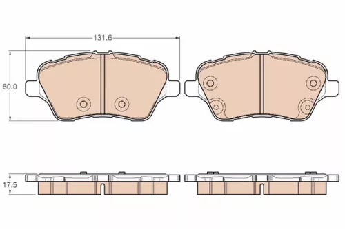Brake Pad Set, disc brake TRW GDB1959)