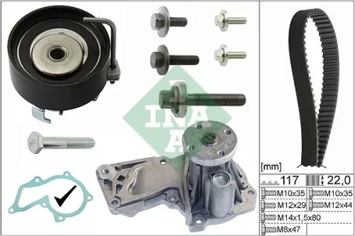 Water Pump & Timing Belt Kit Schaeffler INA 530 0495 30)