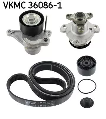 Water Pump + V-ribbed Belt Kit SKF VKMC 36086-1)