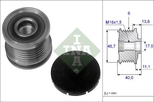 Alternator Freewheel Clutch Schaeffler INA 535 0085 10)