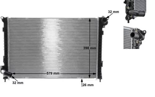 Radiator, engine cooling MAHLE CR 985 000S)