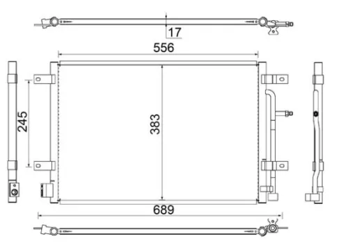 Condenser, air conditioning MAHLE AC 812 000S)