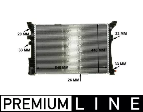 Radiator, engine cooling MAHLE CR 2170 000P)