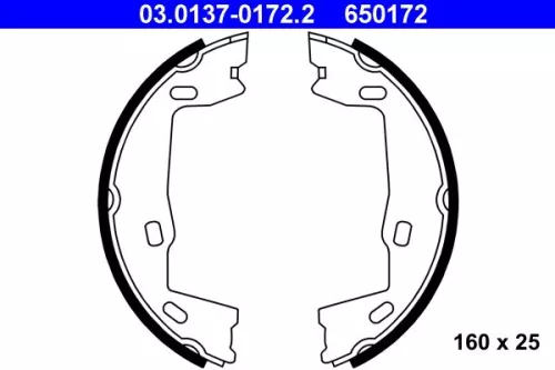 Brake Shoe Set, parking brake ATE 03.0137-0172.2)