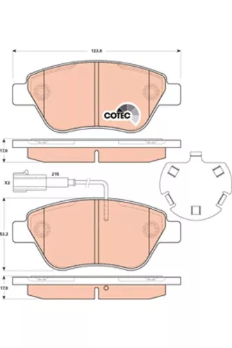 Brake Pad Set, disc brake TRW GDB1891)