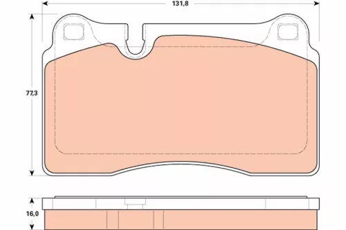 Brake Pad Set, disc brake TRW GDB1912)