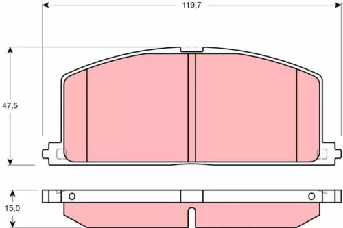 Brake Pad Set, disc brake TRW GDB3184)