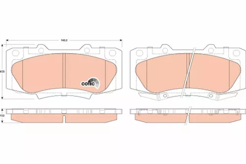 Brake Pad Set, disc brake TRW GDB3528)
