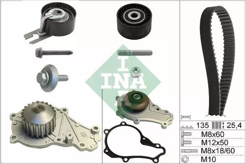 Water Pump & Timing Belt Kit Schaeffler INA 530 0369 30)