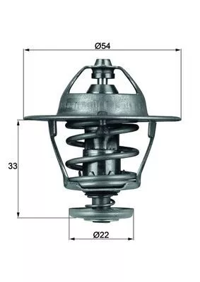 Thermostat, coolant MAHLE TX 53 85D)