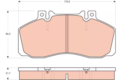 Brake Pad Set, disc brake TRW GDB1695)