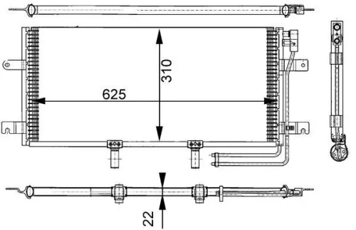 Condenser, air conditioning MAHLE AC 332 000S)
