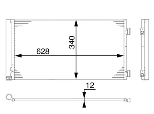 Condenser, air conditioning MAHLE AC 751 000S)