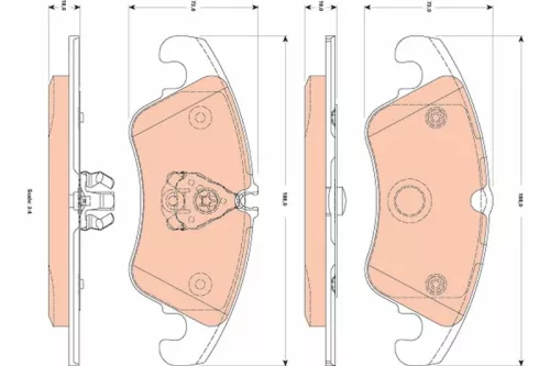 Brake Pad Set, disc brake TRW GDB1833)