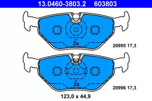 Brake Pad Set, disc brake ATE 13.0460-3803.2)