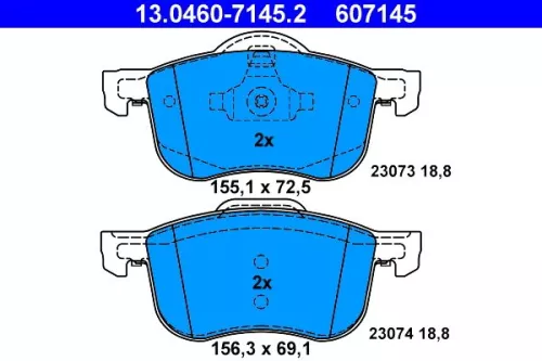 Brake Pad Set, disc brake ATE 13.0460-7145.2)