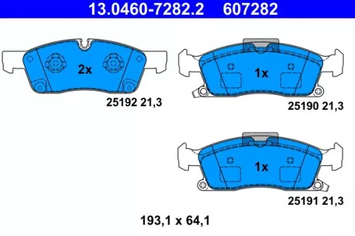 Brake Pad Set, disc brake ATE 13.0460-7282.2)