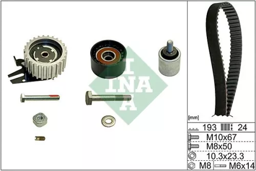 Timing Belt Kit Schaeffler INA 530 0619 10)