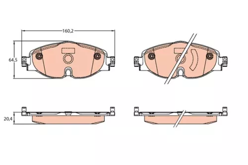 Brake Pad Set, disc brake TRW GDB2143)
