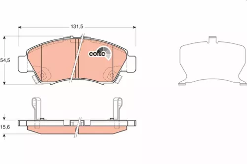 Brake Pad Set, disc brake TRW GDB3212)