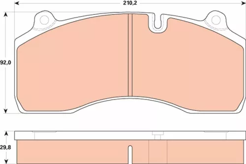Brake Pad Set, disc brake TRW GDB5100)