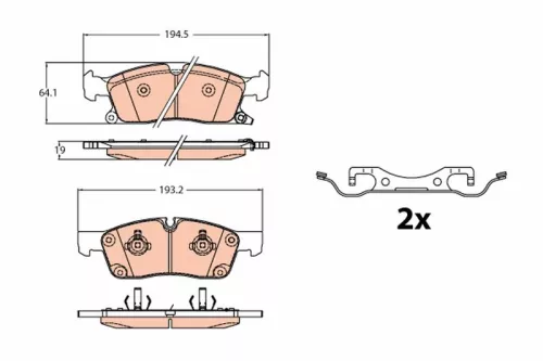Brake Pad Set, disc brake TRW GDB2130)