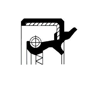 Shaft Seal, wheel hub CORTECO 12011175B)