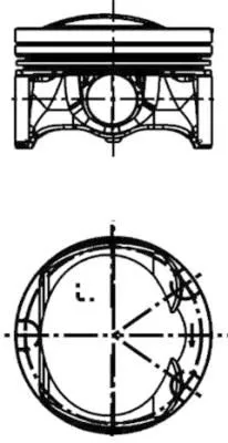 Piston KOLBENSCHMIDT 41197620)