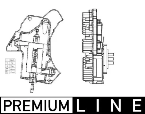 Regulator, interior blower MAHLE ABR 24 000P)