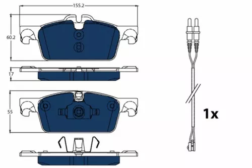 Brake Pad Set, disc brake TRW GDB1929BTE)