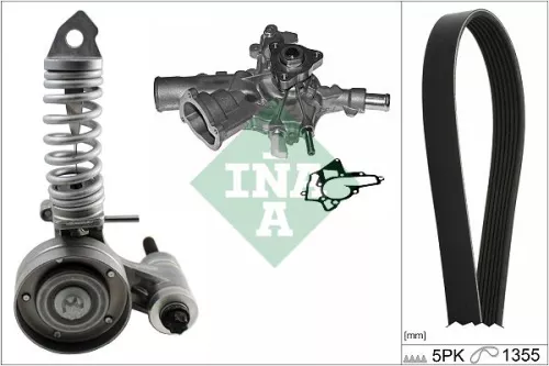 Water Pump + V-ribbed Belt Kit Schaeffler INA 529 0297 31)