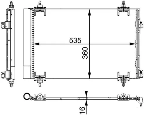 Condenser, air conditioning MAHLE AC 667 000S)