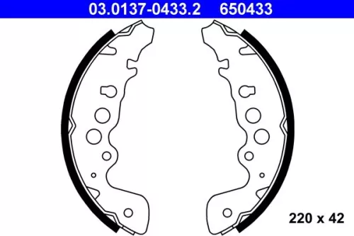 Brake Shoe Set ATE 03.0137-0433.2)