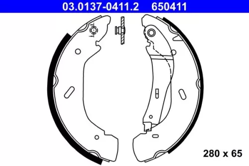 Brake Shoe Set ATE 03.0137-0411.2)