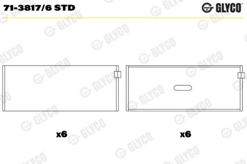 Connecting Rod Bearing GLYCO 71-3817/6 STD)