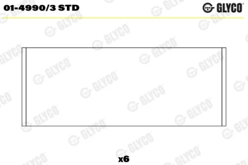Connecting Rod Bearing GLYCO 01-4990/3 STD)