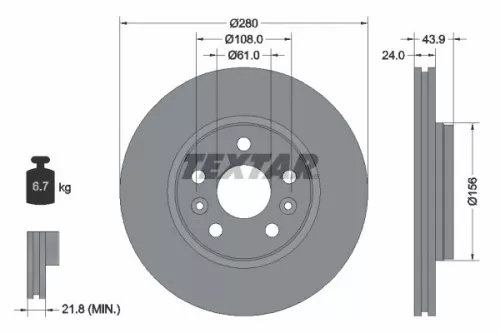 Brake Disc TEXTAR 92202403)