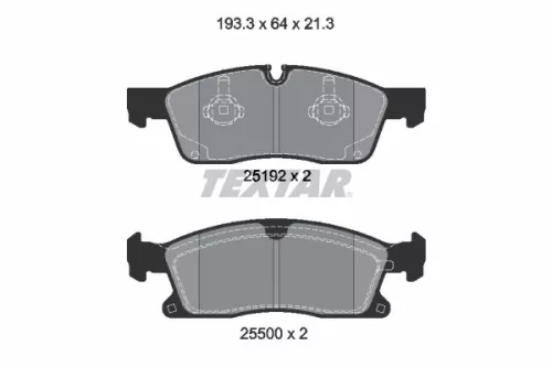 Brake Pad Set, disc brake TEXTAR 2519202)