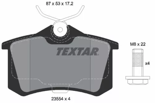 Brake Pad Set, disc brake TEXTAR 2355402)