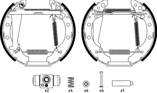 Brake Shoe Set TEXTAR 84044709)