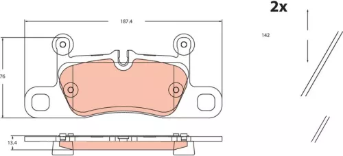 Brake Pad Set, disc brake TRW GDB2465)