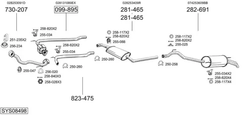 Exhaust System HANS SYS08498)