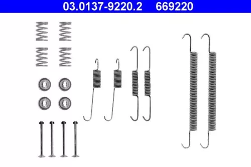 Accessory Kit, brake shoes ATE 03.0137-9220.2)