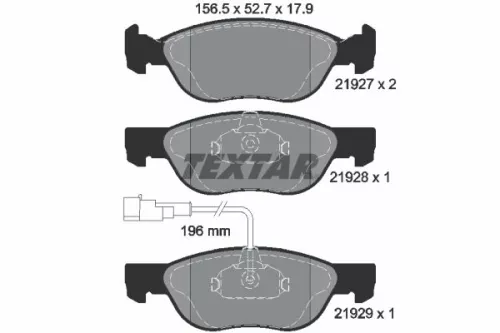 Brake Pad Set, disc brake TEXTAR 2192701)