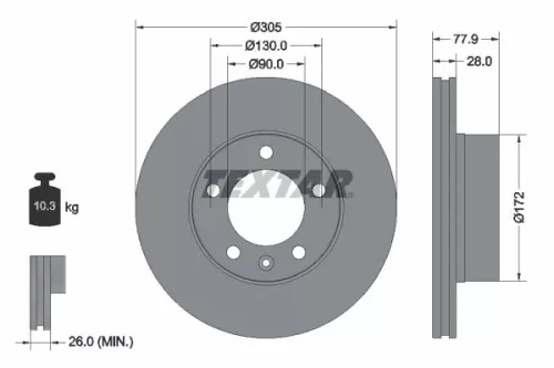 Brake Disc TEXTAR 92115903)