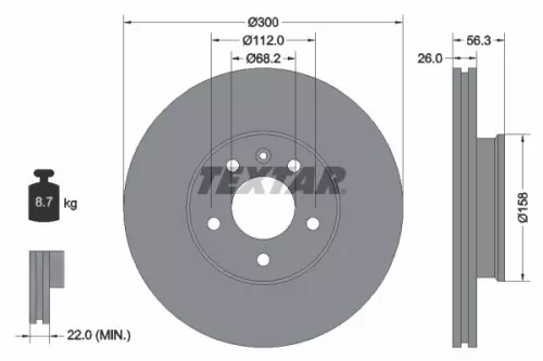 Brake Disc TEXTAR 92109803)